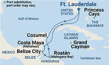 Krstarenje po Karibima i Mexico <h3 class='podnaslov' >brodovi Enchanted Princess i Carribean Princess </h3>