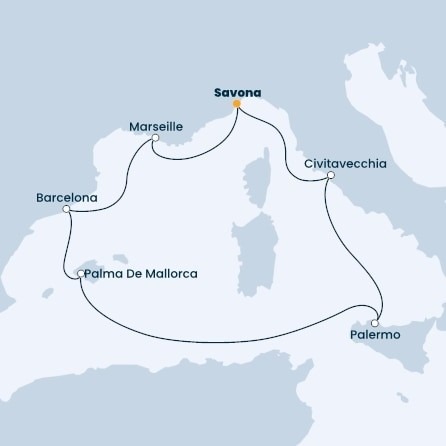 Zimsko krstarenje zapadnim Mediteranom <h3 class='podnaslov' >brod Costa Smeralda</h3>